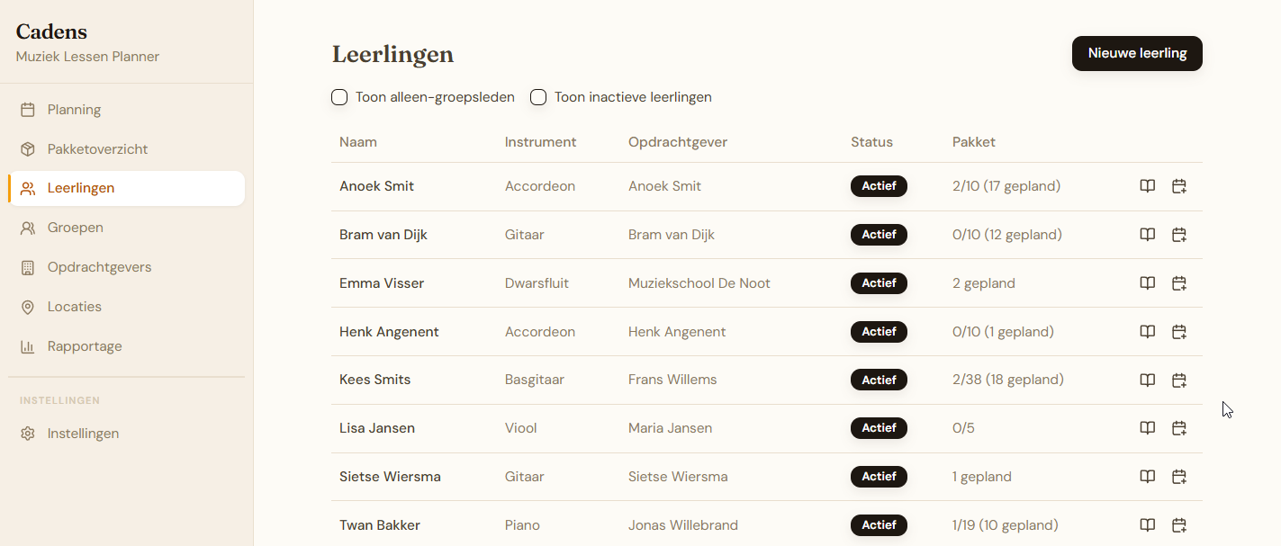 Leerlingenlijst