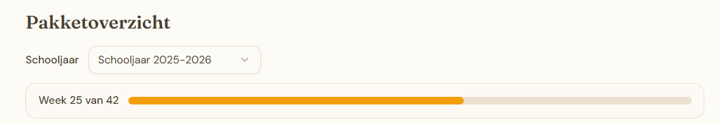 Schooljaar-voortgangsbalk